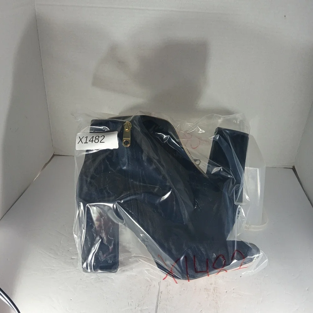 Louise et Cie Verdana Ankle Boot 10 Black Velvet Embossed Block Heel Gothic Luxe